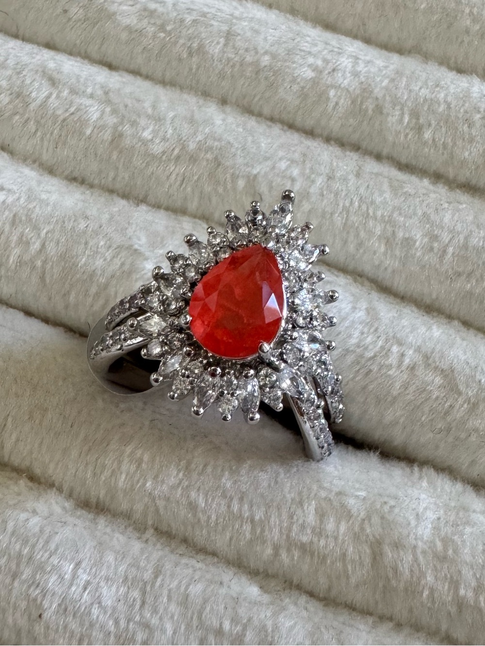 Flawlessly Perfect - Carnelian in Rhodium - OG Ring